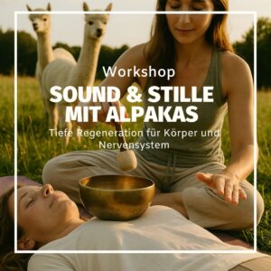 23.05.2026| Sa| 14h-17h| Sound & Stille mit Alpakas- Tiefe Regeneration für Körper und Nervensystem